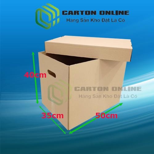 Thùng Carton đựng hồ sơ 50x35x40- Hộp Carton Giá Rẻ