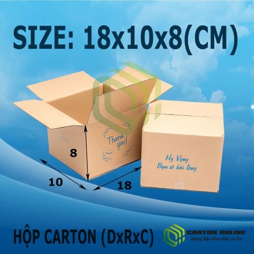 Thùng Carton 18x10x8 - Hộp Carton In Cảm Ơn