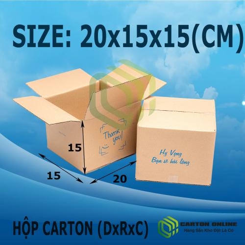 Thùng Carton 20x15x15 - Hộp Carton In Cảm Ơn