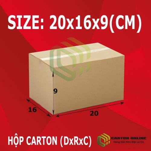 Thùng Carton 20x16x9 - Hộp Carton Giá Rẻ