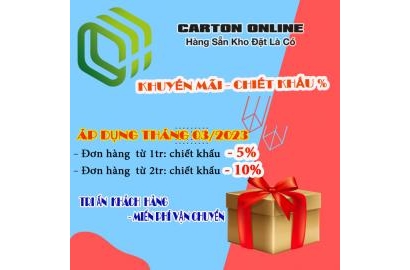 Khuyến mãi giảm giá sốc tháng 3/2023 thùng carton ship cod